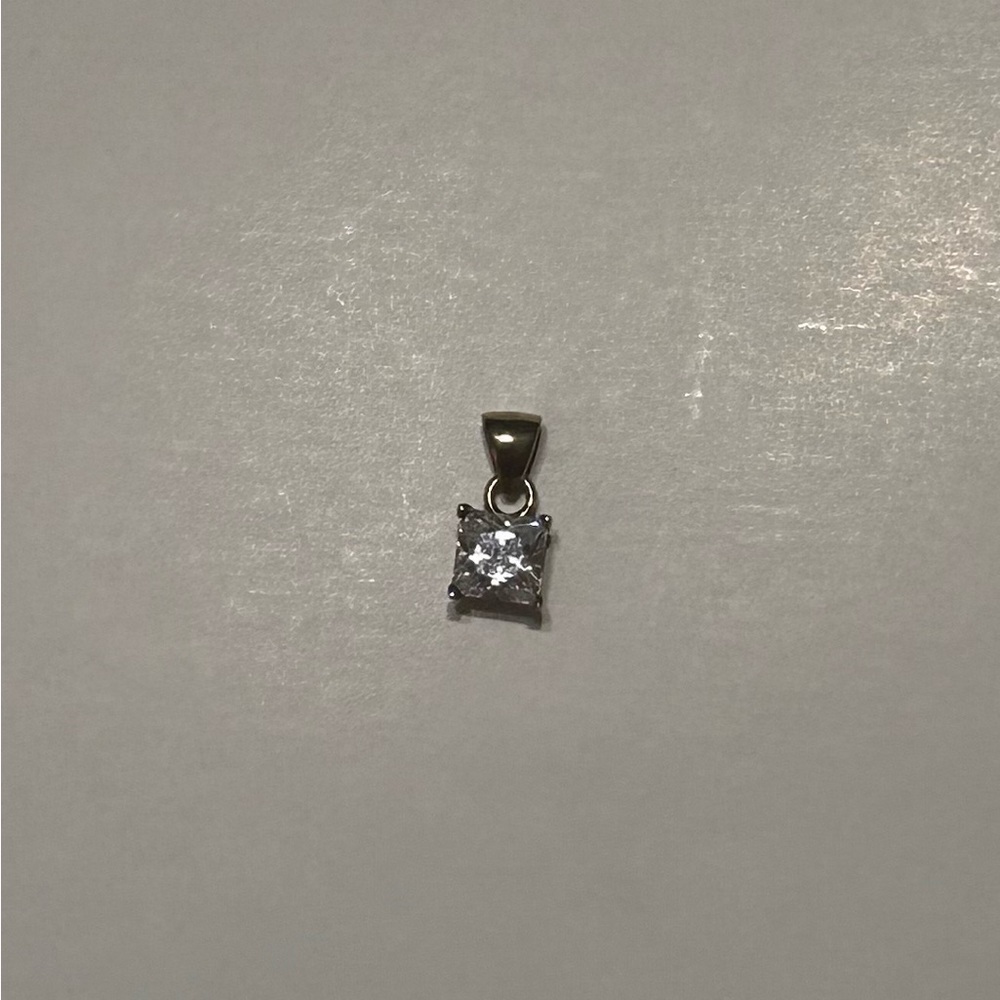 Sterling Silver Diamondelle Solitaire Pendant 1 CTW 925